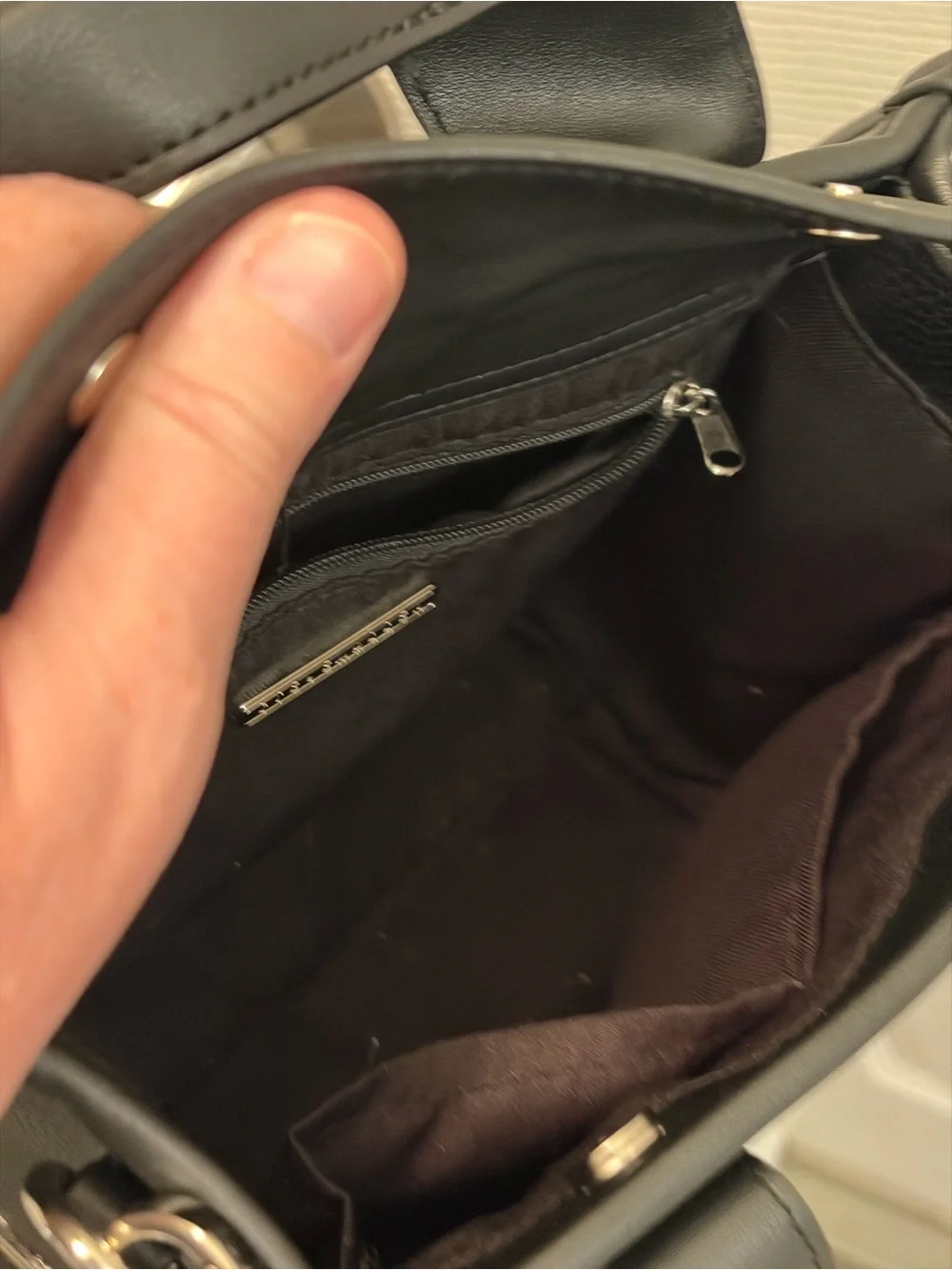 Steve Madden Black Logo Tote Crossbody Bag w/ Card Holder